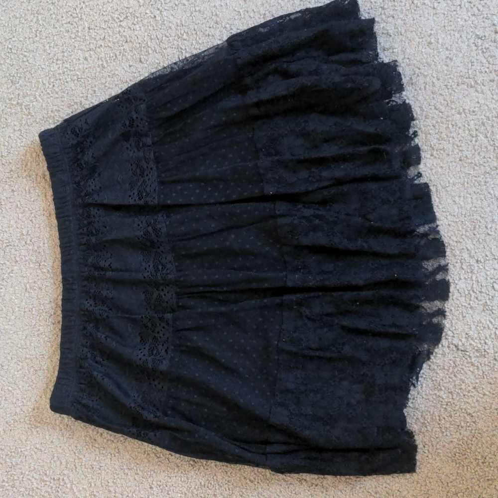Black lace skirt
